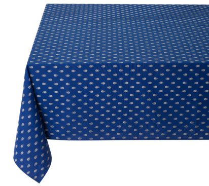 Coated or cotton tablecloth (Marat d'Avignon Avignon. navy blue)